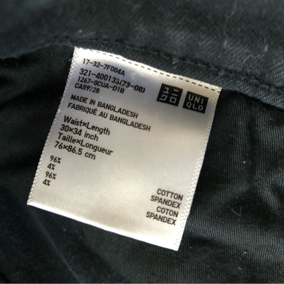 Uniqlo Dark Wash Straight Jeans Men’s Size 30 - Picture 8 of 10